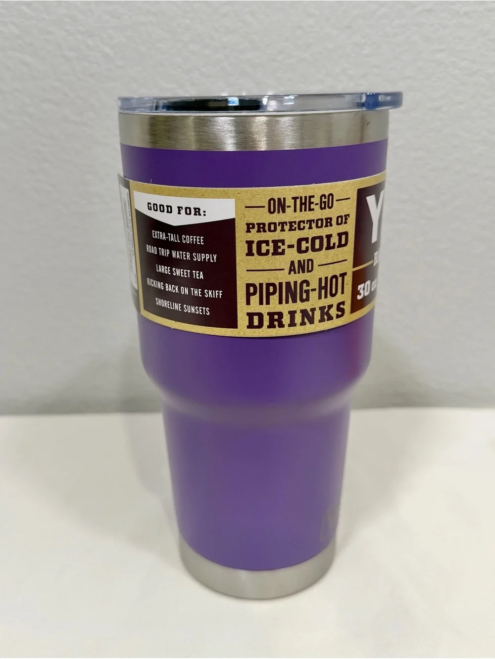 NWT Yeti Purple Rambler 30oz Tumbler Stainless Rim Insulation Hot Cold Drink Mug